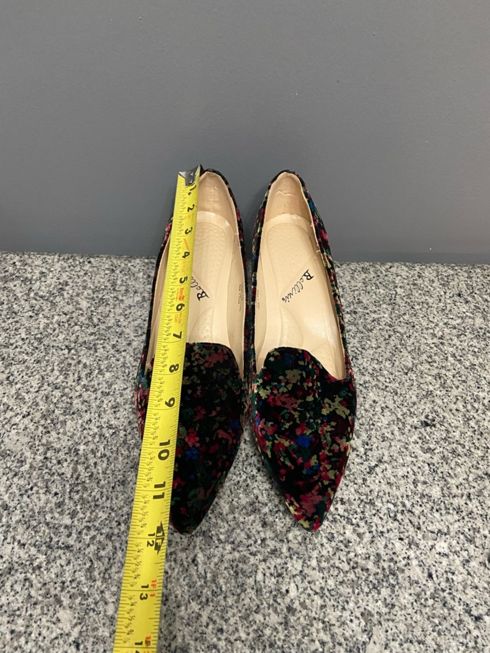 Beautiful BELLINI Bobcat Black Floral Velvet 2.25" Kitten Heel Dark Fairy 11W - Picture 16 of 17